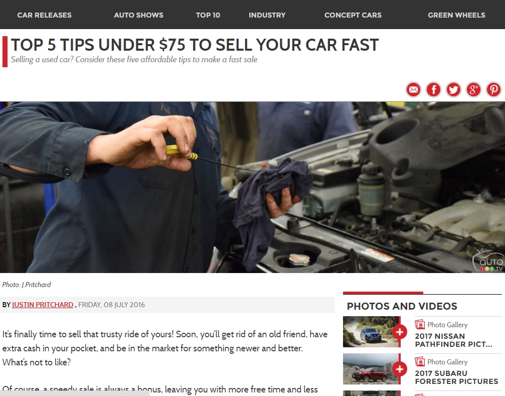 Tips To Sell Your Car Fast Justin Pritchard